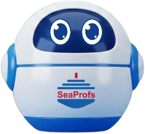Seaprofs AI robot mascot